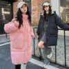 Chaqueta de plumón de longitud media para niña Ropa de otoño e invierno Chaqueta de plumón de pato para niños Talla grande para niños Chaqueta cálida holgada con capucha