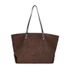 Bolso grande de leopardo para mujer, nuevo bolso de hombro casual de moda 2026, bolso tote versátil retro para el día a día