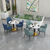 Mesa de negociación y silla de recepción combinadas para tienda de té con leche, oficina de ventas, salón de belleza, recepción comercial, mesa y silla sencillas para apartamento pequeño y ocio.