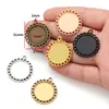 Accesorios para Joyería DIY Encaje Cortado Base Redonda de 20*20mm Accesorios Base Retro Accesorios C11