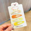 Nova fruta impressa menina bb clipe morango flor gota cola clipe bonito bebê cabelo franja acessórios de cabelo grampo de cabelo