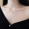 Colar de prata 925 com design de estrela niche feminino estilo coreano corrente de clavícula simples celebridade da internet personalidade temperamento estudante versátil