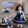 Zootopia Vestido de Verão Infantil Judy Coelho Policial para Meninas Novo de Manga Curta Lolita Vestido de Aniversário Saia