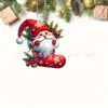 Natal 2D Fofo Presente Papai Noel Pingente de Feriado Transfronteiriço Acrílico Plano Carro Novas Decorações