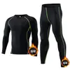 Traje Deportivo Personalizado para Correr Otoño e Invierno para Jóvenes Ropa de Entrenamiento Camiseta de Manga Larga Capa Base Mallas de Baloncesto de Secado Rápido Conjunto