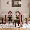 Mesa de conferencia ovalada de madera maciza, mesa larga nórdica, mesa de isla francesa, mesa de comedor y silla para sala de estar de villa, mesa de comedor para apartamento pequeño