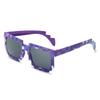 Óculos de Sol de Festa Exagerados Mosaico Xadrez Verde Azul Roxo Armação de Óculos para Fotografia e Combinação de Palco