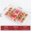 Caja de Embalaje Desechable para Fresas Caja de Embalaje de Plástico Transparente para Frutas 15 Piezas 20 Piezas 24 Piezas 28 Piezas Fresa