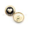 Nuevo Botón de Doble Color Gota Corazón de Melocotón Celebridad Cibernética Camisa Pantalones Decorativo Pie Alto Cosido a Mano Botón de Metal
