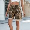 Comercio Exterior Transfronterizo Europeo y Americano Verano Nuevo Estación Independiente de Amazon Falda de Mezclilla con Estampado de Leopardo Estilo Chica Americana Caliente Lavada para Mujeres