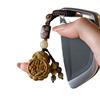 Retro High-grade Sandalwood Zodiac Rabbit Car Chaveiro Pingente Bonito Coelho Celular Cadeia U Disco Pingente Bolsa Pendurada