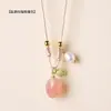 Pingente de Franja de Ágata de Origem Sal Natural Corrente para Clavícula Pulseira Tecida à Mão Acessórios de Pingente para Colar Venda por Atacado