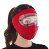 Máscara de Ciclismo de Inverno à Prova de Vento Quente Proteção Facial Máscara de Rosto Inteiro Proteção contra Frio com Lente Respirável Espessada de Lã para Homens e Mulheres