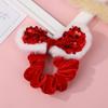 Nova faixa de cabelo de intestino grosso vermelho com lantejoulas para crianças, arco de pelúcia de inverno, apresentação de show, cocar decorativo, faixa de cabelo