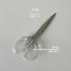 Tesoura Casual com Cabo Transparente e Cabeça Redonda Estilo Ins Tesoura de Arte Coreana Escritório DIY Caderno Corte de Papel