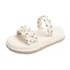 Sandalias de Verano 2026 Estilo Nuevo con Suela Gruesa, de Dos Vías, con Lunares, Slip-On para Mujer, Sandalias de Playa Casuales con Punta Abierta y Estampado de Leopardo para Combinar con Faldas
