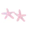 Parche de Resina de Estrella de Mar Grande Semitransparente con Lentejuelas de Colores Pasador Tocado Flor para Zapatos Accesorios de Joyería DIY Fabricante Mayorista