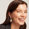 Pendientes de lágrima con diseño llamativo y moderno de Amazon, con diseño geométrico exagerado, hueco y pulido para mujer.