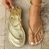 Venta Directa de Fábrica Comercio Exterior Sandalias Cómodas para Mujer 2026 Nuevo Modelo de Verano Estilo Europeo y Americano Transfronterizo Chanclas Casuales para Mujer para Uso al Aire Libre