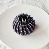Herramienta para peinar moños brillantes, anillo para el pelo tipo nido de pájaro perezoso, estilo coreano, alta gama, simple y elegante, anillo para el pelo con pedrería