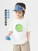 Camiseta de Manga Curta de Algodão Puro para Meninos Europeus Verão 2026 Nova Roupa Infantil Top de Verão para Crianças Pequenas