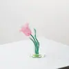 Adorno acrílico de pie para decoración de escritorio, lindo diseño floral, decoración de regalo, decoración del hogar, portamensajes transfronterizo