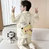 Pijama para niño primavera y otoño 2026 modelo nuevo, algodón puro, conjunto fino de manga larga para niños, niños y adolescentes, nueva colección de otoño