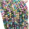 Cuentas Sueltas de Calcedonia de Alta Calidad en Color Turmalina, Cuentas Redondas de Gama Alta, Accesorios para Joyería DIY, Productos Semi-Terminados para Pulseras al por Mayor