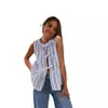 2024 Nuevo Top Cardigan Rayado de Mujer Transfronterizo Europeo y Americano Amazon Chaleco Holgado Moda Casual