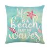 Serie Océano de Verano transfronterizo AliExpress funda de almohada de lino con estampado de estrella de mar diseño de mapa de almohada al por mayor