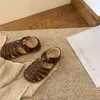 Estilo Coreano para Niños Calados Verano Nuevas Llegadas Ropa Exterior para Niñas Niños Medianos y Grandes Tejidas Suela Suave Zapatos de Playa