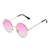 Gafas de Sol Redondas Retro Color Océano Color Caramelo Metálicas de Moda Harajuku para Hombres y Mujeres Gafas Coloridas Transfronterizo