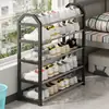 Zapatero Duradero para el Hogar 55cm Resistente Acero Inoxidable Simple Multicapa Zapatero para Dormitorio Nuevo Engrosado Versión Estrecha