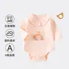 Macacão de Bebê, Macacão Triangular de Algodão Puro de Manga Longa para Engatinhar, Costura Sem Costura, Estilo Princesa, Macacão Fofo para Recém-Nascido