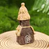 Micro-Paisagem Cabana Pastoral Tronco de Árvore Aquário Ornatos de Paisagismo Layout de Aquário Mini Casa de Madeira Artesanato Artificial