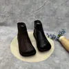 Botas casuais de tornozelo com sola grossa, estilo étnico, forradas com fleece para mulheres, tendência de moda 2026, nova coleção de inverno, confortáveis e quentes, adequadas para mães