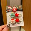 Combinação de acessórios de cabelo de Natal menina doce grampo de cabelo quebrado presilha de borda grampo de cabelo de desenho animado clipe fofo para franja de estudante adorno de cabeça