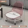 Taburete de Rueda Universal Acrílico Silencioso Polea Infantil Silla Pequeña Doméstico Extraíble Taburete con Ruedas para Sofá Taburete Bajo