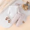 Conjunto de traje de tres piezas con lazo para bebé