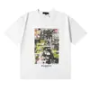 Camiseta de Manga Corta de Alta Calidad Rhude Diamante Color Sólido Estampado de Letras para Hombre y Mujer, Nueva de Verano 2024