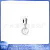 Panjiadora 925 cobre branco prata- chapeado coração preto cruz fivela fixa pendurado frisado diy acessórios frisado frisado