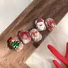 Joyería para Uñas de Campana de Navidad Exquisita Luz de Lujo Mariposa Combinada con Diamantes Dorados para Uñas Decoraciones Populares de Navidad Venta al por Mayor