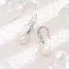 Pendientes de aro ovalados de imitación de perla estilo europeo y americano de celebridad de Internet, de alta calidad, elegantes, exquisitos, versátiles, de moda, con gancho para la oreja