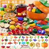 Caja de Almacenamiento de Manzana Navideña Juguetes de Casa de Juego de Simulación Chicing de Frutas para Niños Frutas y Verduras Durian Descamable