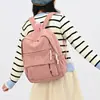 Mochila de Pana Bordada con Gato Lindo para Mujer - Mochila Casual Negra Clásica para el Día, Correa Ajustable Mochila Escolar para Adolescentes Niñas, Uso Diario y de Viaje
