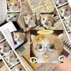 Adesivos de Gatinhos Rivais Fofos Emojis de Pets Fofos Adesivos em Rolo Decoração para Diário Infantil Adesivos para Sala de Aula de Alunos Adereços para Pegadinhas