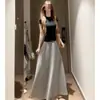 Falda Gris Sexy Bodycon Cola de Pez para Mujer, Verano 2026 Nueva Falda de Cintura Alta Adelgazante de Corte A Ajustada para Figuras Pequeñas