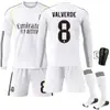 2526 Uniforme de Fútbol de Local de Manga Larga del Real Madrid No. 9 Mbappe 7C Ronaldo Jersey 5 Bellingham Traje de Otoño e Invierno