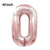Novo Balão Digital Grande de 40 polegadas Versão Americana 0-9 Imitação de Alumínio Americano Balão para Arranjo de Festa de Aniversário Festa de Balões