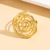 Anillos Exagerados y Peculiares de Espiral para Mosquitos Europeos y Americanos, Anillos Geométricos Minimalistas, Anillos Únicos de Línea Espiral Rítmica, Accesorios de Moda